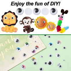 743Pcs Black & White Plastic Wiggle Googly Eyes Buttons&nbsp;KY-YW0001-12