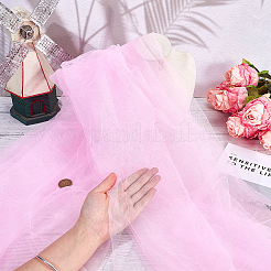 ポリエステルメッシュ生地  diyのブライダルベールドレス用  服装アクセサリー  パールピンク  2000x1620x0.1mm&nbsp;DIY-WH0888-830B