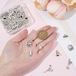 70Pcs 7 Styles Tibetan Style Alloy Pendants&nbsp;TIBEP-BM0001-02
