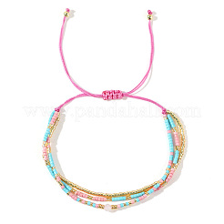 Summer Glass Seed Cylinder Beads Braided Bead Bracelets&nbsp;RV6392-2