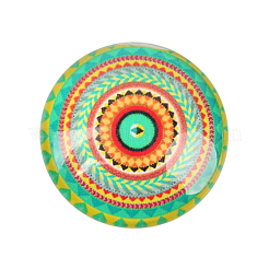 Mosaic Printed Glass Half Round/Dome Cabochons&nbsp;X-GGLA-N004-20mm-G