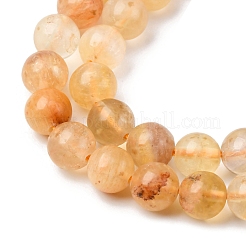 Natural Yellow Fluorite Beads Strands&nbsp;G-K340-A03-02A