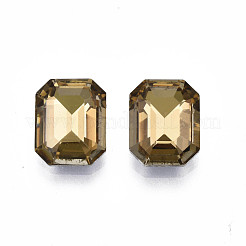 Pointed Back Glass Rhinestone Cabochons&nbsp;RGLA-T079-8x10mm-04