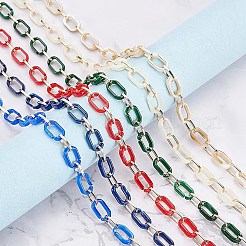 眼鏡チェーン  眼鏡用ネックストラップ  天然石風スタイルのアクリル＆アルミニウムペーパークリップチェーン付き  合金カニカンとラバーループエンド  ミックスカラー  メガネチェーン: 29.25インチ(74.3cm)  6個/セット  眼鏡ホルダー：20x5mm  40個/セット&nbsp;AJEW-FH0001-16