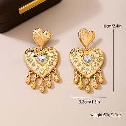 Valentine's Day Alloy Rhinestone Dangle Stud Earrings&nbsp;WG89787-01