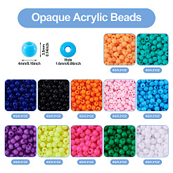 72G 12 Colors Opaque Acrylic Beads&nbsp;SACR-TA0001-54