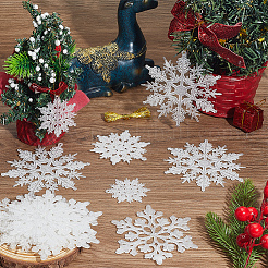 36Pcs Snowflake Plastic Pendant Decorations&nbsp;DIY-CP0013-33A