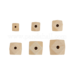 Faceted Unfinished Wood Beads&nbsp;WOOD-CJ0001-07