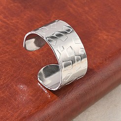 304 Stainless Steel Cuff Open Rings&nbsp;RJEW-D357-01P