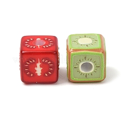 Fruits Printed Opaque Acrylic Beads&nbsp;AC-CBAC57E-02