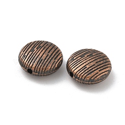 チベット風合金ビーズ  カドミウムフリー＆鉛フリー  フラットラウンド  赤銅鉱  11.5x5mm  穴：1.4mm  約416個/1000g&nbsp;TIBE-P003-48R