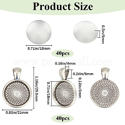 DIY Dome Blank Alloy Pendant Making Kits&nbsp;DIY-SP0001-60C