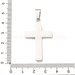 304ステンレスペンダント  クロス  ステンレス鋼色  42x25x2.5mm  穴：8x4mm&nbsp;STAS-P421-13P