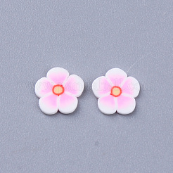 手作り樹脂クレイカボション  ファッションネイルアートデコレーションアクセサリー  花  パールピンク  4~7x4〜X 0.5~2mm  約35000~40000個/500g&nbsp;CLAY-N006-35A