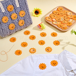 50Pcs Sun with Smiling Face Computerized Embroidery Cloth Patches&nbsp;PATC-PH0001-59
