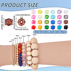24 Colors Transparent Acrylic Beads&nbsp;TACR-PH0001-94