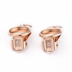 304 Stainless Steel Clip-on Earring Setting&nbsp;STAS-L244-50C-RG