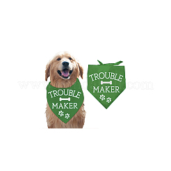 綿の犬のハンカチ  三角ペットのバンダナ  言葉  380x780mm&nbsp;AJEW-WH0503-041