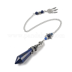 Natural Lapis Lazuli Cone Dowsing Pendulum Big Pointed Pendants&nbsp;AJEW-Z041-01H-AS