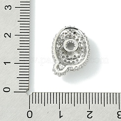 Rack Plating Brass Clear Cubic Zirconia Pendants&nbsp;KK-S378-01P-Q