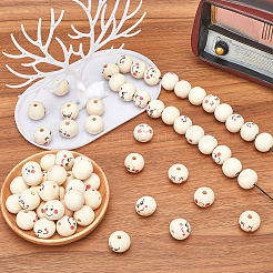 Wood European Beads&nbsp;WOOD-GF0002-24A