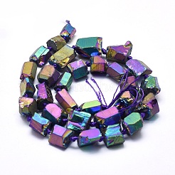 Electroplated Natural Quartz Crystal Beads Strands&nbsp;G-O164-10E
