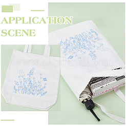 Flower Pattern DIY Canvas Women's Shoulder Bag Making Kits&nbsp;DIY-WH0349-356A