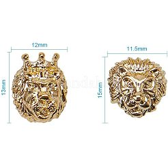 Lion Head Alloy Beads&nbsp;PALLOY-PH0012-04
