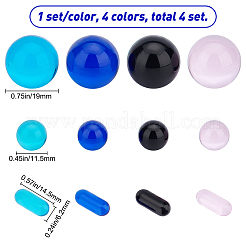 4 Sets 4 Colors Glass Beads&nbsp;GLAA-GF0001-13