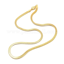 Brass Flat Snake Chain Necklaces&nbsp;NJEW-A042-02G-01