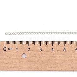 真鍮ツイストチェーン  カーブチェーン  ハンダ付け  プラチナ  2.7x2x0.4mm&nbsp;CHC-K006-03P