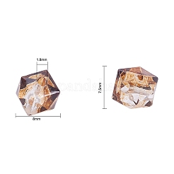 Two Tone Transparent Spray Painted Acrylic Bead&nbsp;LS-X-ACRP-T005-26A