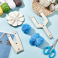 Wood Pom Pom Maker Kit&nbsp;WOOD-WH0050-008