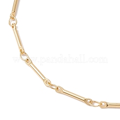 女性用304ステンレススチールリンクバーチェーンアンクレット  ゴールドカラー  9-1/2インチ（24cm）&nbsp;AJEW-AN00624