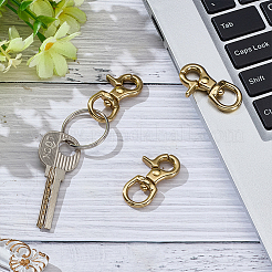 Brass Swivel Snap Hook Clasps&nbsp;FIND-WH0817-108G