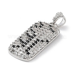 Rack Plating Brass Micro Pave Cubic Zirconia Pendants&nbsp;KK-P247-06P
