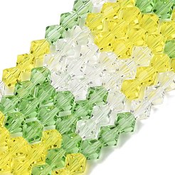 Transparent Gradient Color Glass Beads Strands&nbsp;GLAA-F131-01C-08