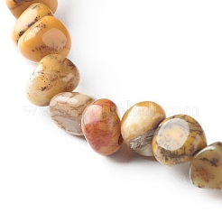 Natural Moss Agate Chip Beads Bracelet for Girl Women&nbsp;BJEW-JB06748-07