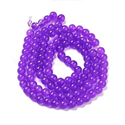 Baking Paint Imitation Jade Glass Round Bead Strands&nbsp;X-DGLA-Q021-8mm-27