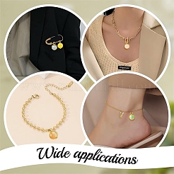 30Pcs 6 Colors Glass Pendants&nbsp;PALLOY-YW00183