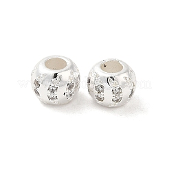 Rack Plating Brass Micro Pave Cubic Zirconia Beads&nbsp;KK-F866-06S
