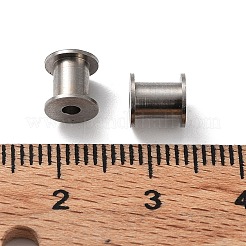 変色しない303ステンレススチールビーズ  コラム  ステンレス鋼色  6x5mm  穴：2mm&nbsp;STAS-Q302-23C-P