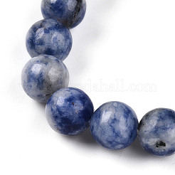 Natural Blue Spot Jasper Beads Stretch Bracelets&nbsp;BJEW-T022-04I