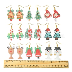 4Pcs Christmas Brass Dangle Earrings for Women&nbsp;EJEW-FS00055