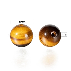 100Pcs 8mm Natural Tiger Eye Beads Round Beads&nbsp;DIY-LS0002-48