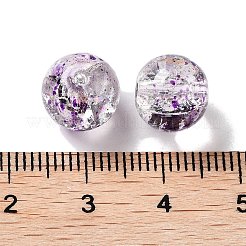 手作りの透明ランプワークビーズ  ラウンド  プラム  10mm  穴：1mm  10個/セット&nbsp;LAMP-K040-01D