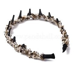 Plastic with Polyester Hair Bands&nbsp;OHAR-B007-04B