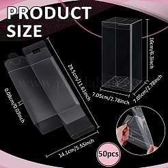 50Pcs Foldable Transparent PVC Boxes&nbsp;CON-BC0007-90