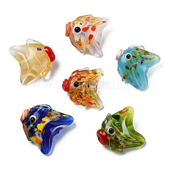 6Pcs 6 Colors Handmade Lampwork Beads&nbsp;LAMP-YW0004-24