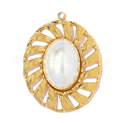 304 Stainless Steel & ABS Imitation Pearl Pendants&nbsp;STAS-OY018-34G